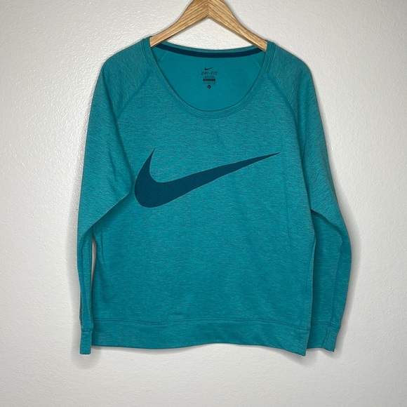 Nike Sweaters - Nike Dri Fit Long Sleeve Crewneck sz Large Turquoise
